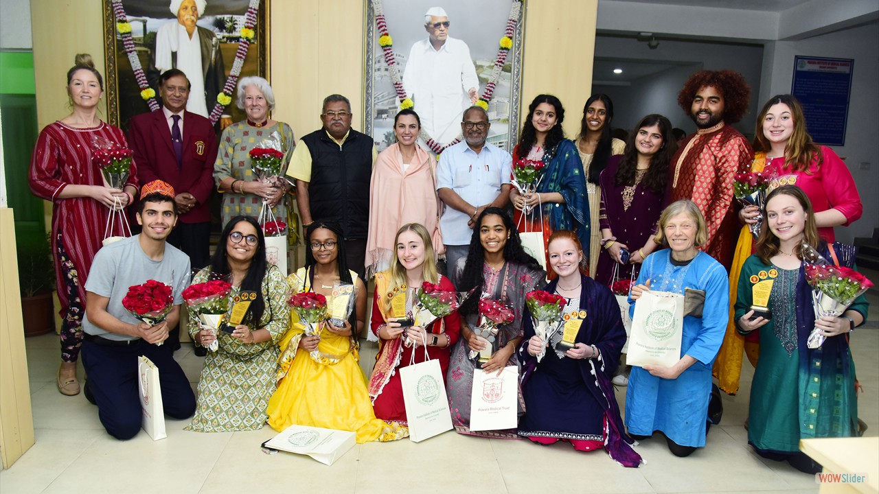 Hon'ble Chancellor & Vice Chancellor with students and faculty from The College of New Jersey, USA Jan 2023